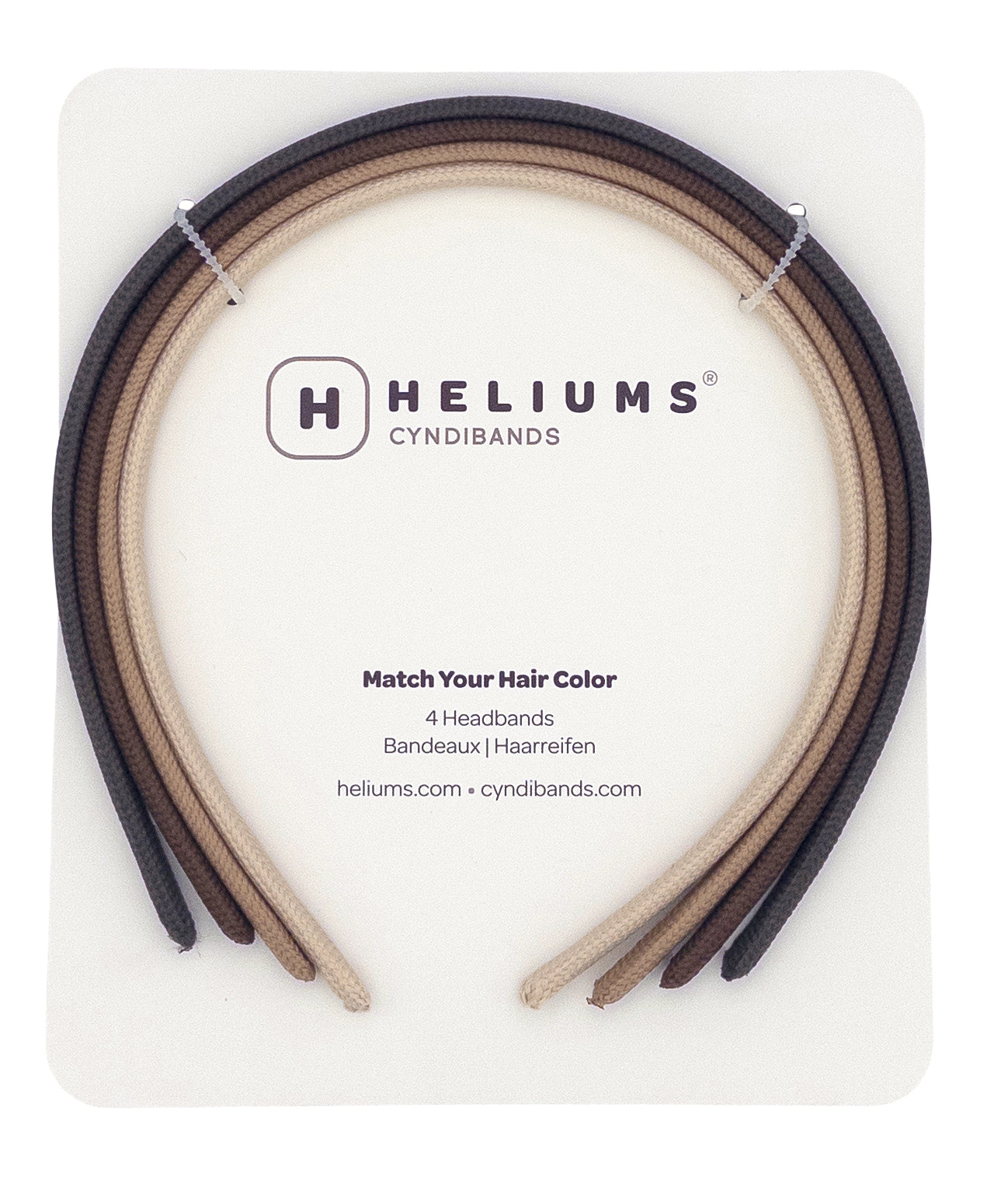 Heliums Thin Headbands - 4 Pack - Neutrals