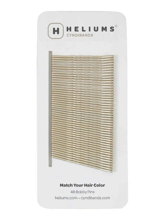 HELIUMS-2 Inch Wavy Bobby Pins - 48 Count - Ash Blonde