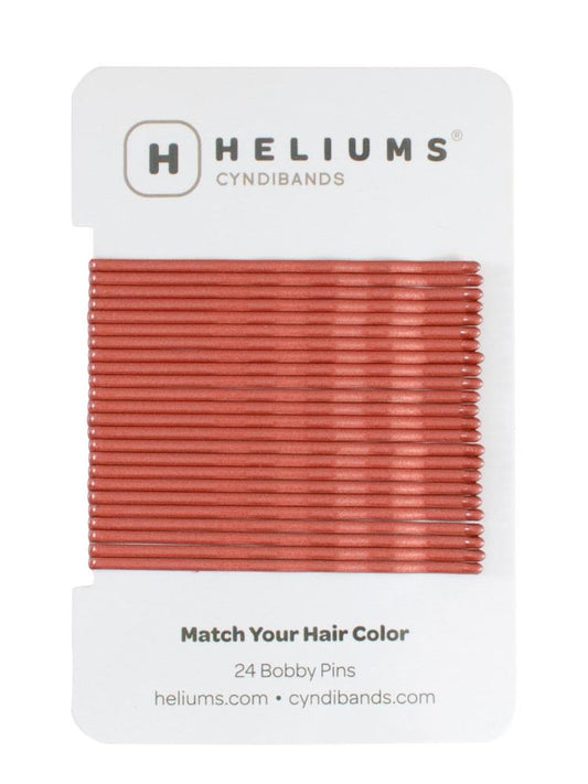 HELIUMS-Extra Long 2.5 Inch Wavy Bobby Pins - 24 Count - Auburn Red