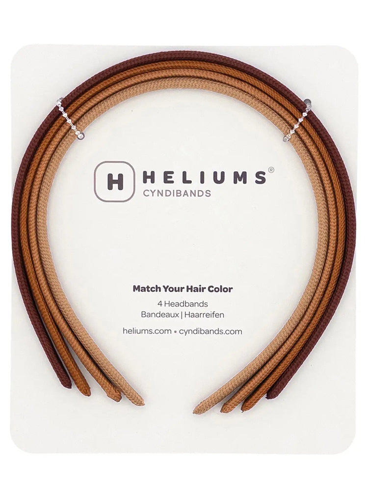 Heliums Thin Headbands - 4 Pack - Redhead