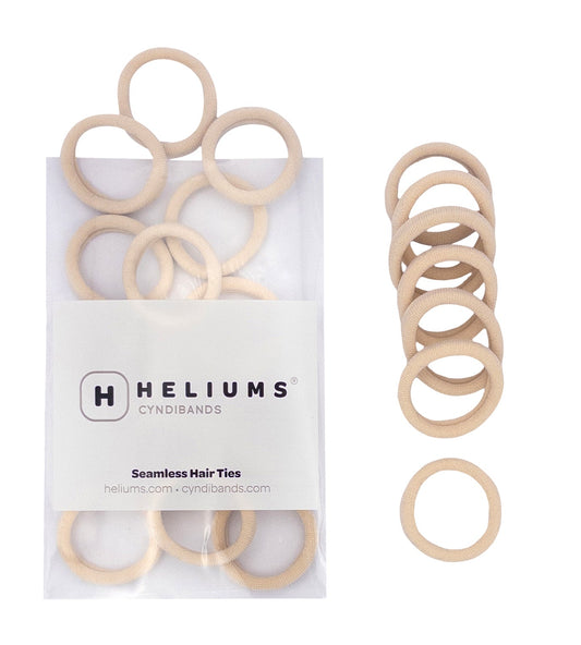 Heliums Small Seamless Hair Ties - 1 Inch Ponytail Holders - 30 Count - Blonde