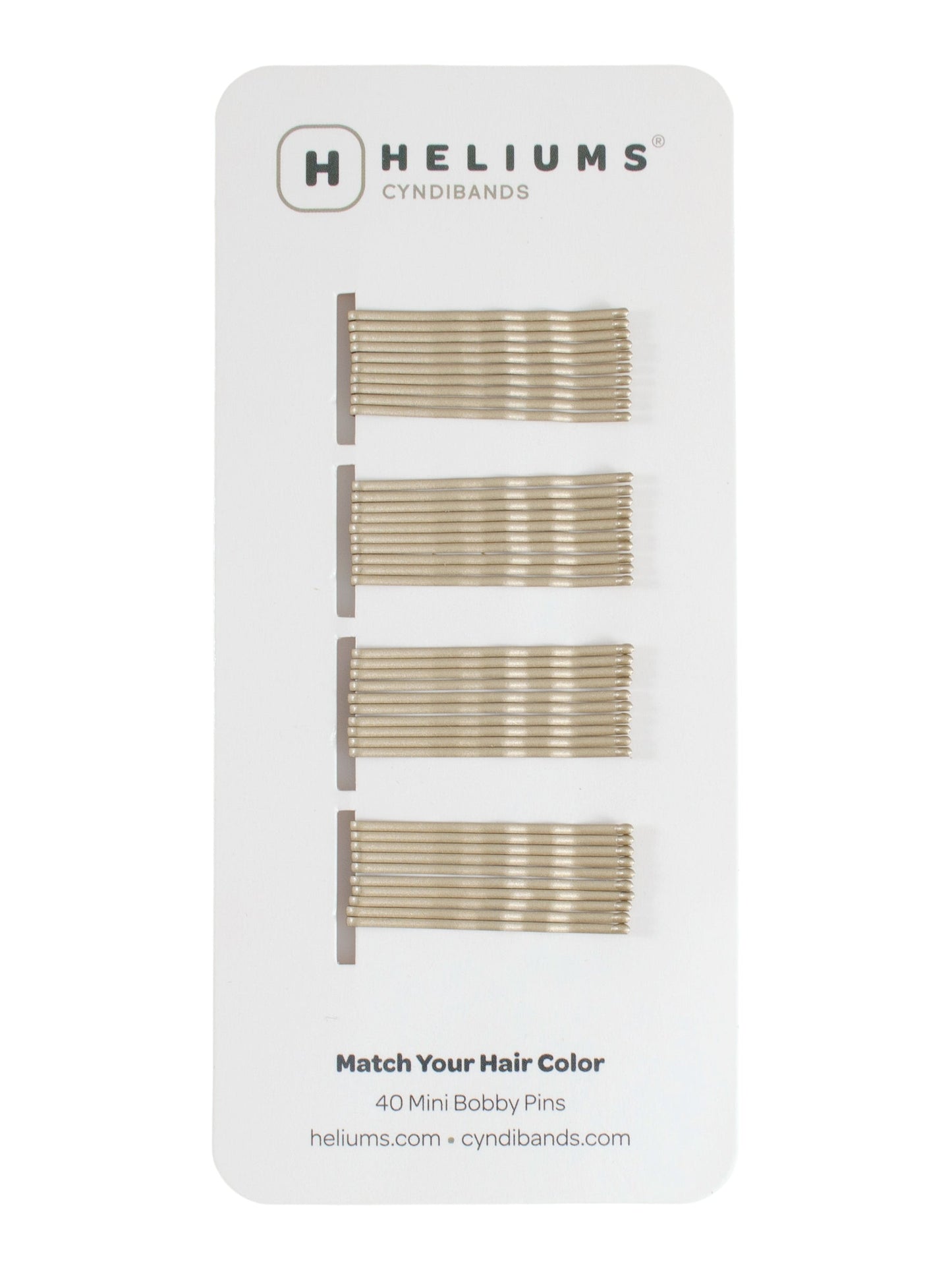 Heliums Mini Bobby Pins - 40 Pack, 1.5 Inch Small Hair Pins - Light Ash Blonde