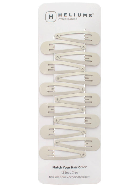 2 Inch Snap Clips Metal Barrettes - 12 Count - Light Blonde