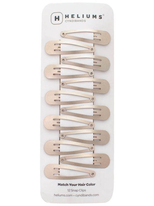 2 Inch Snap Clips Metal Barrettes - 12 Count - Ash Blonde
