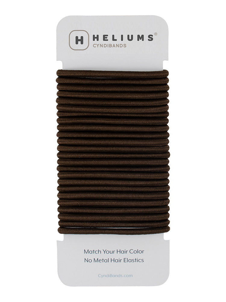 4mm Hair Ties - 1.75 Inch Elastics - 24 Count - Dark Brown