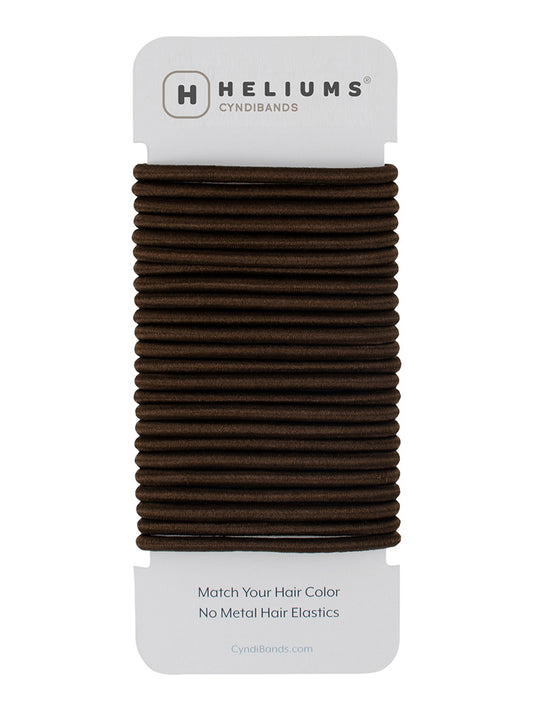 4mm Hair Ties - 1.75 Inch Elastics - 24 Count - Dark Brown