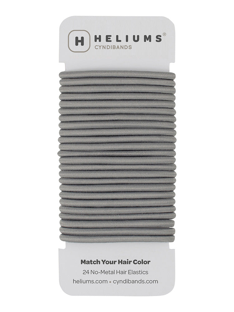 4mm Hair Ties - 1.75 Inch Elastics - 24 Count - Gray