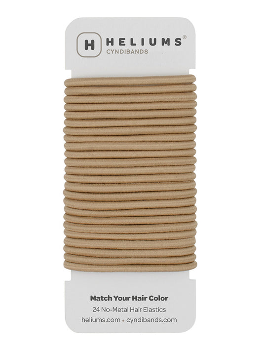 4mm Hair Ties - 1.75 Inch Elastics - 24 Count - Sandy Blonde