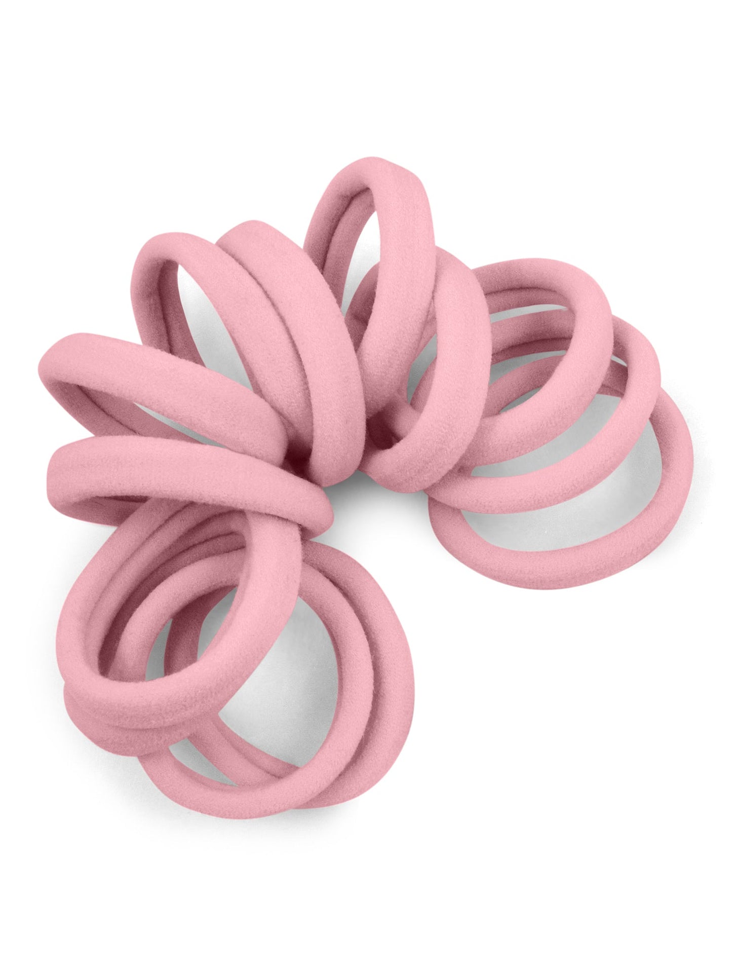Seamless Hair Ties - Gentle Hold - 12 Count - Light Pink
