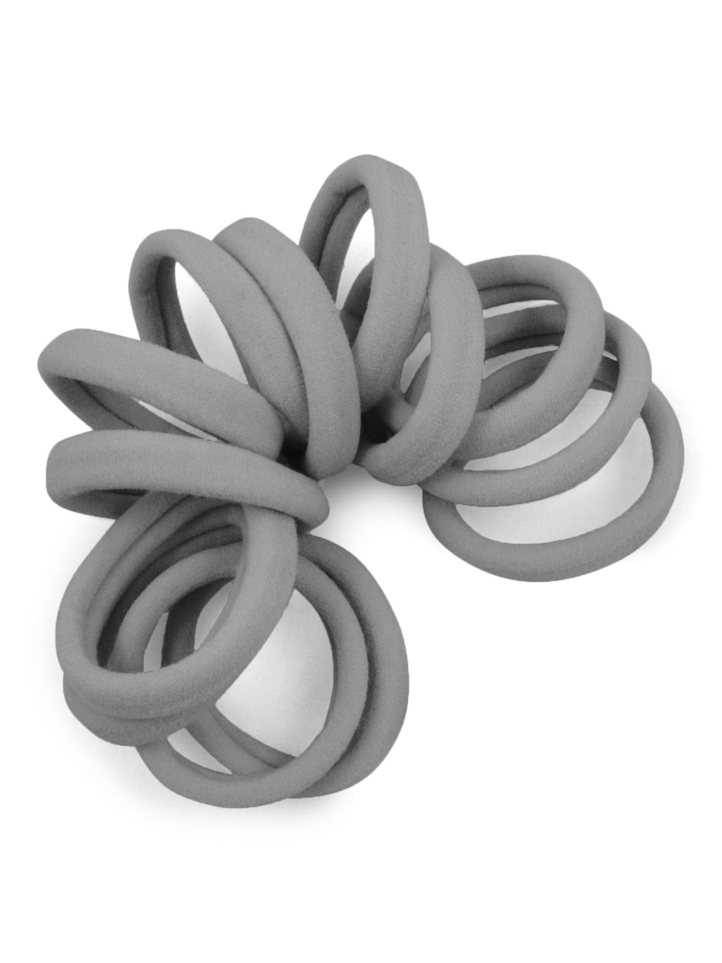 Seamless Hair Ties - Gentle Hold - 12 Count - Gray